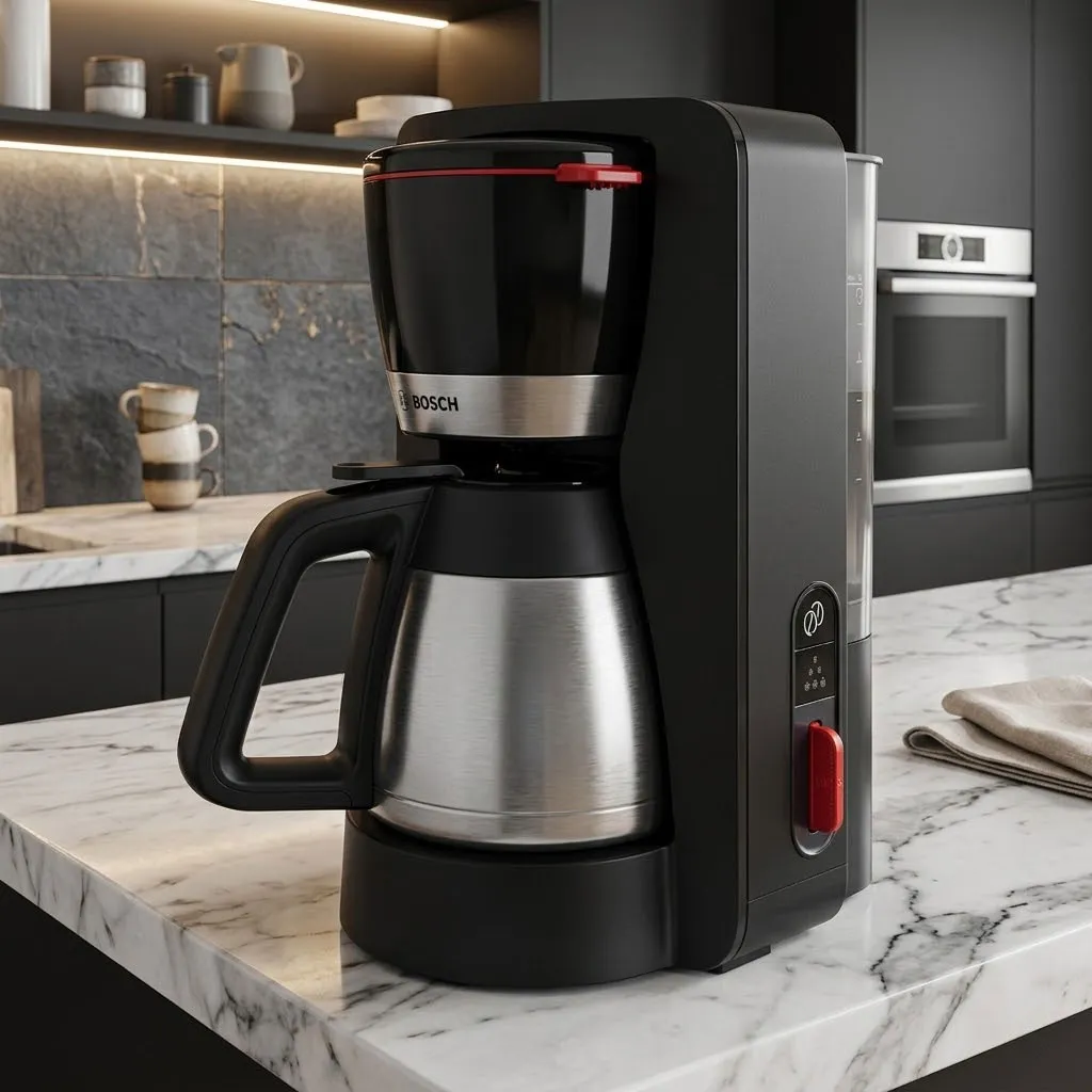 Máy pha cà phê Bosch có thiết kế hiện đại và sang trọng