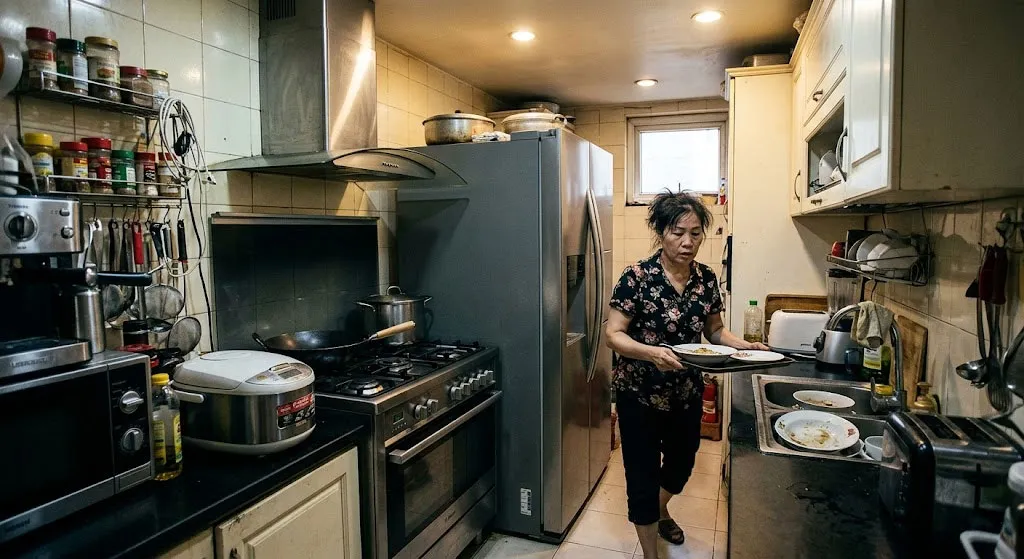 Thiết bị bếp kích thước lớn trong không gian bếp nhỏ gây chật chội