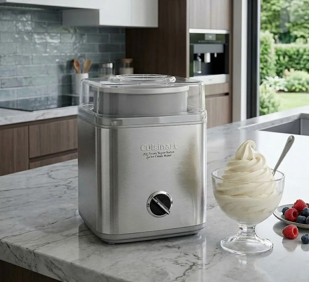 kem tươi mịn được làm từ máy Cuisinart ICE-30BCHK