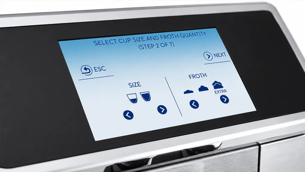 Màn hình cảm ứng màu TFT trên máy pha cà phê Delonghi ECAM650.85.MS
