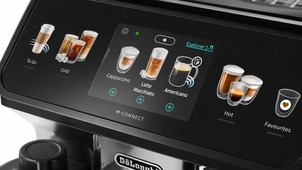 Màn hình cảm ứng TFT 3.5 inch trên máy pha cà phê Delonghi ECAM450.65.S