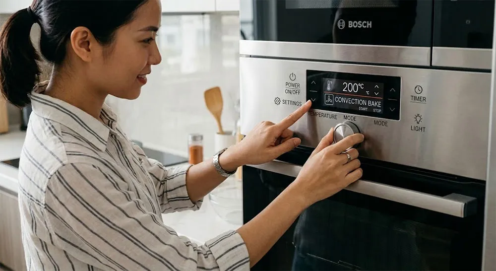Bảng điều khiển lò nướng âm tủ dễ sử dụng và hiện đại