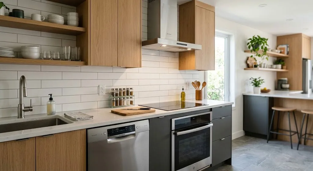 Máy rửa bát và máy hút mùi trong căn bếp hiện đại