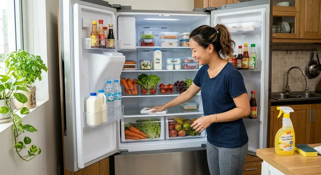 Vệ sinh tủ lạnh định kỳ giúp tiết kiệm điện