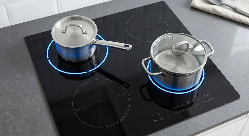 kích thước nồi không phù hợp với vùng nấu bếp từ