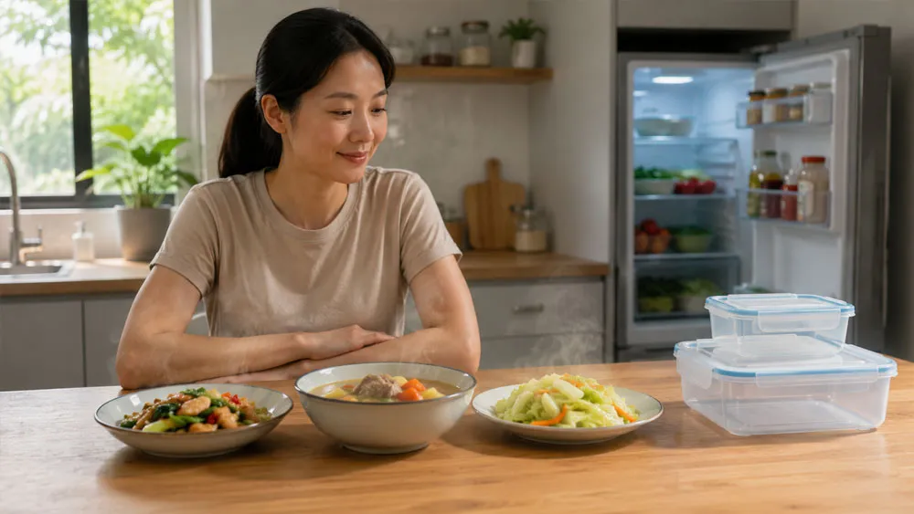 Để thức ăn nguội trước khi cho vào tủ lạnh giúp tăng hiệu quả bảo quản