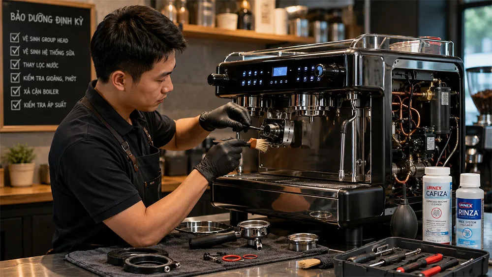 Vệ sinh và bảo dưỡng máy pha cà phê đúng cách