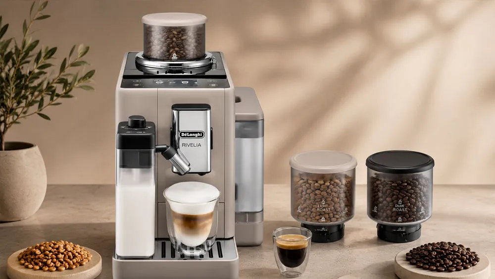 Công nghệ Bean Switch System trên máy pha cà phê Delonghi Rivelia EXAM440.55.BG