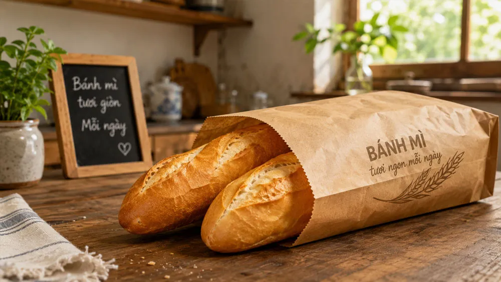 Bánh mì tươi giữ độ giòn khi bảo quản ở nhiệt độ phòng