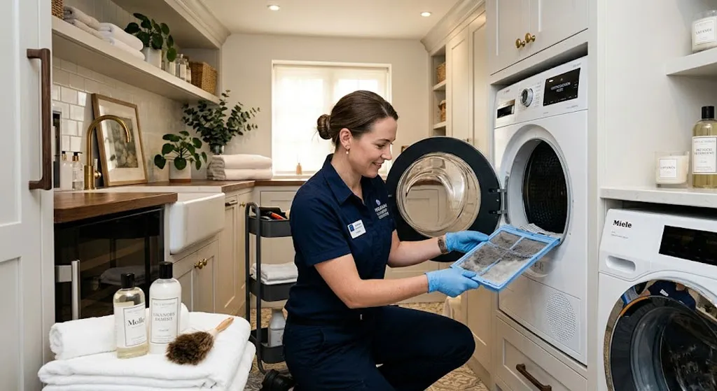 Vệ sinh bộ lọc máy sấy quần áo để duy trì hiệu quả chống nhăn