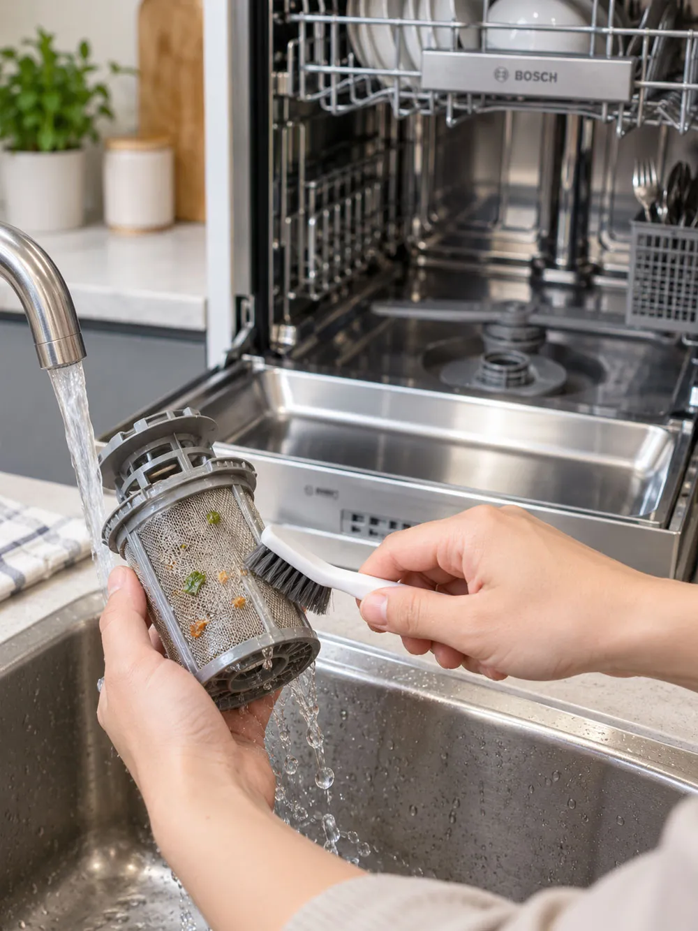 Vệ sinh bộ lọc máy rửa bát để duy trì hiệu quả hoạt động