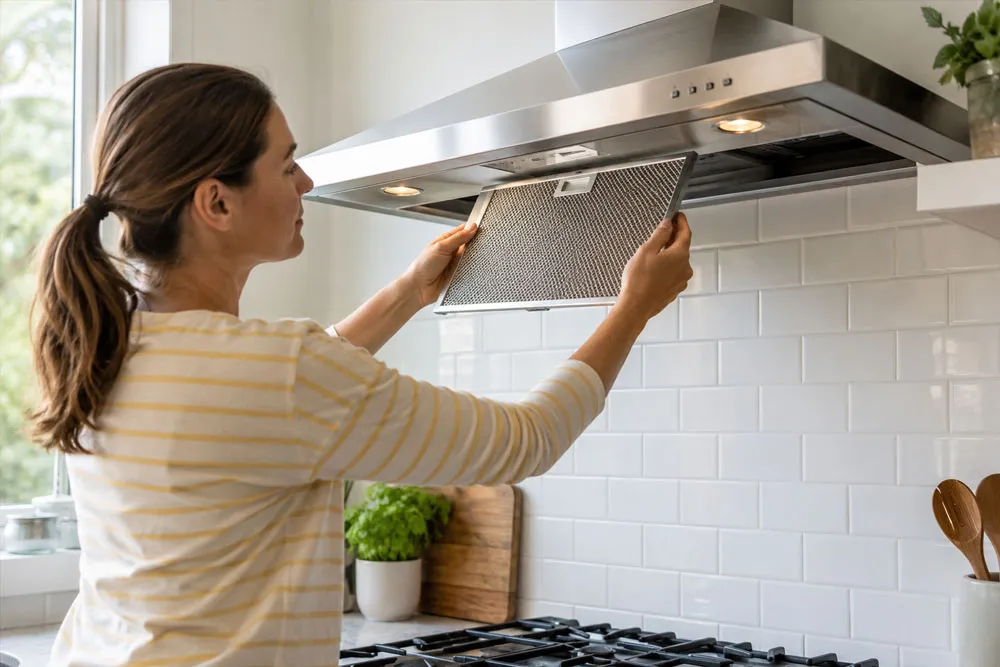 Kiểm tra và vệ sinh lưới lọc máy hút mùi tại nhà