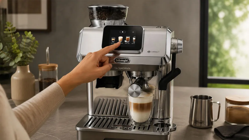 Người dùng pha Cappuccino với Delonghi EC9455.M
