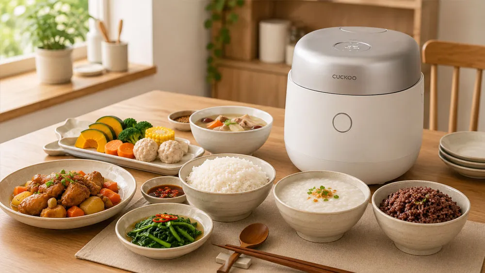 Các món ăn được chế biến bằng nồi cơm điện cao tần áp suất kép CRP NHTR0610FGW