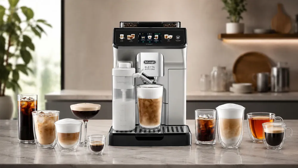 Các loại đồ uống nóng lạnh pha bằng máy Delonghi ECAM450.65.S