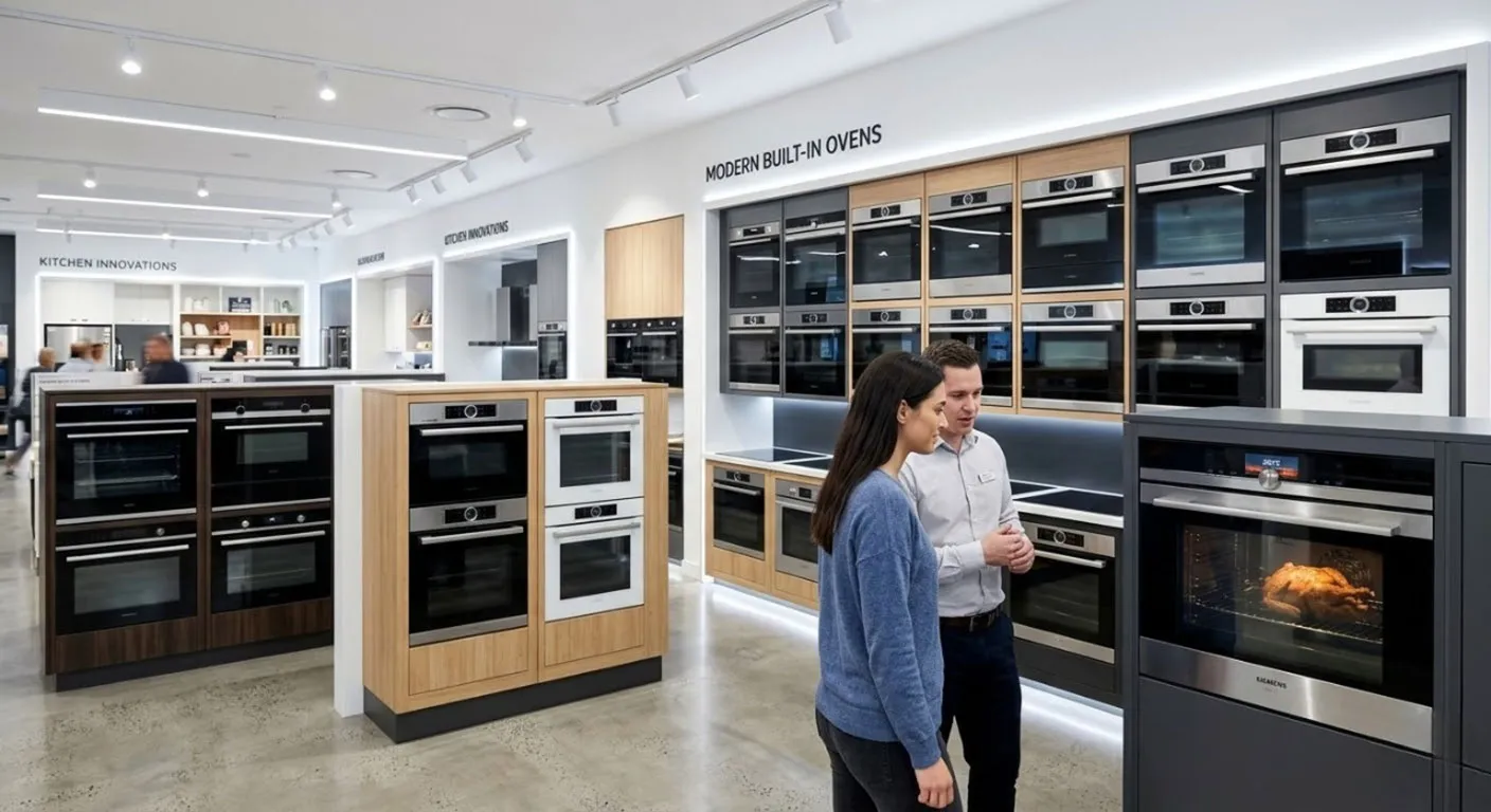 showroom trưng bày lò nướng âm tủ đa dạng mẫu mã