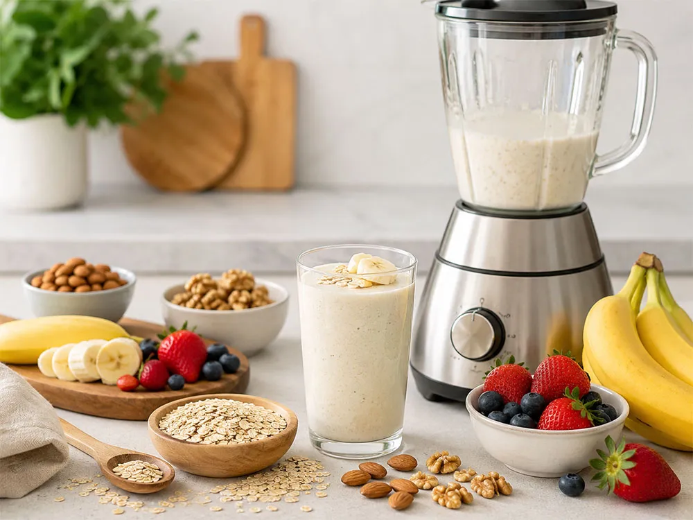 Sinh tố sữa chua trái cây cho bữa sáng dinh dưỡng