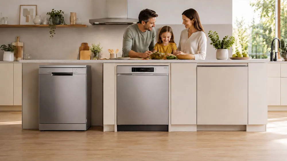 Các loại máy rửa bát phù hợp với không gian bếp gia đình