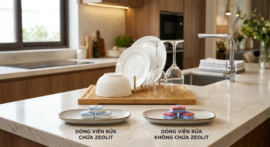 so sanh vien rua bat co va khong co zeolit