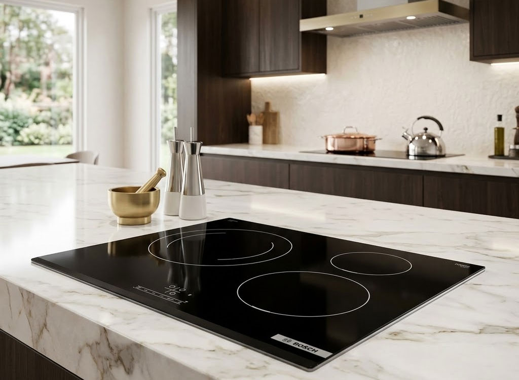 Bếp từ Bosch trong không gian bếp sang trọng