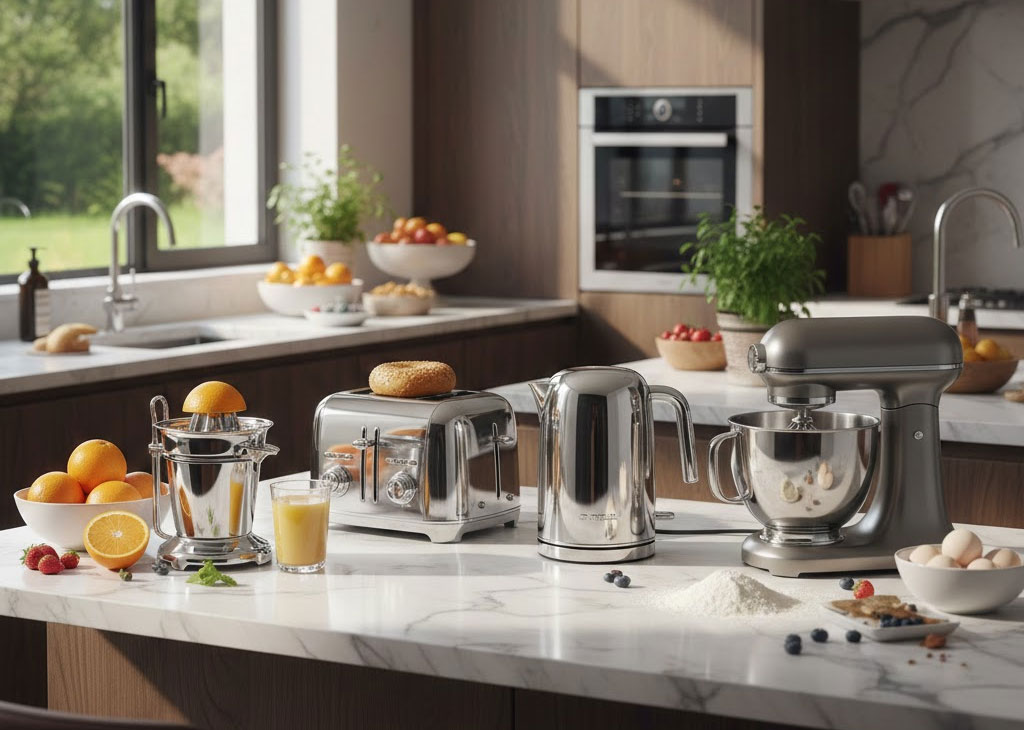 Gia dụng nhỏ là nhóm thiết bị nhà bếp tiện ích giúp hỗ trợ công việc nấu nướng, vệ sinh và chuẩn bị đồ ăn nhanh chóng