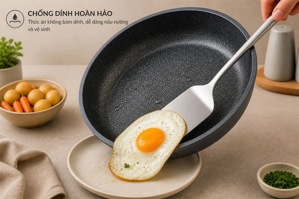 Mon an dep mat tren chao chong dinh cao cap