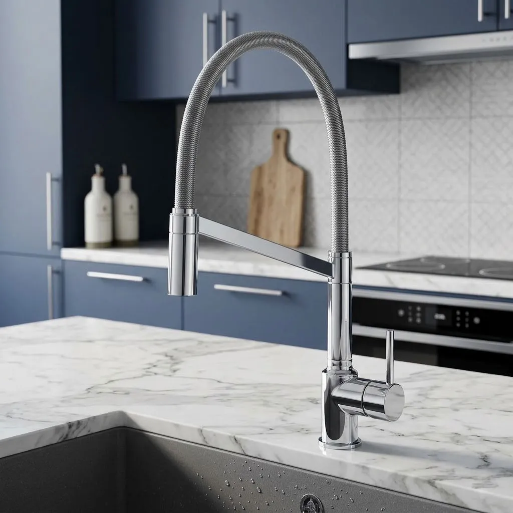 Vòi rửa bát Hafele Titus HT-C202 570.51.010 cế tạo từ đồng cao cấp phủ chrome