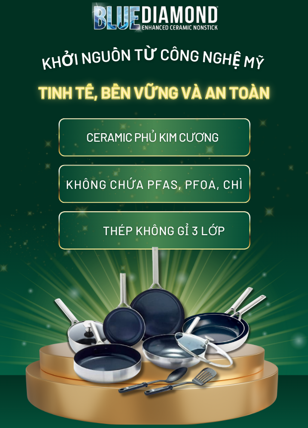 Chảo chống dính cao cấp Blue Diamond