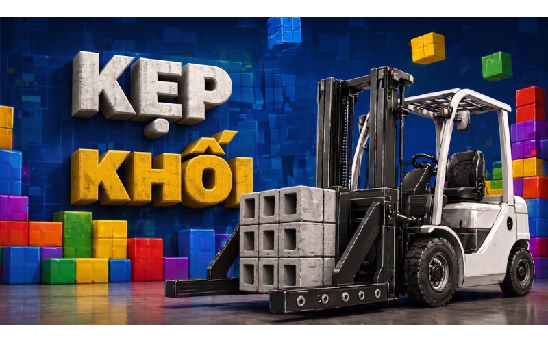 Bộ Kẹp Khối Xe Nâng (Block Clamp) Là Gì? Cấu Tạo Và Ứng Dụng Thực Tế
