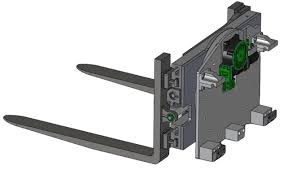 Cấu tạo chi tiết khung dầm bệ đỡ xylanh thủy lực và cơ cấu kẹp càng nâng pallet của phụ kiện Pallet Fork Clamp