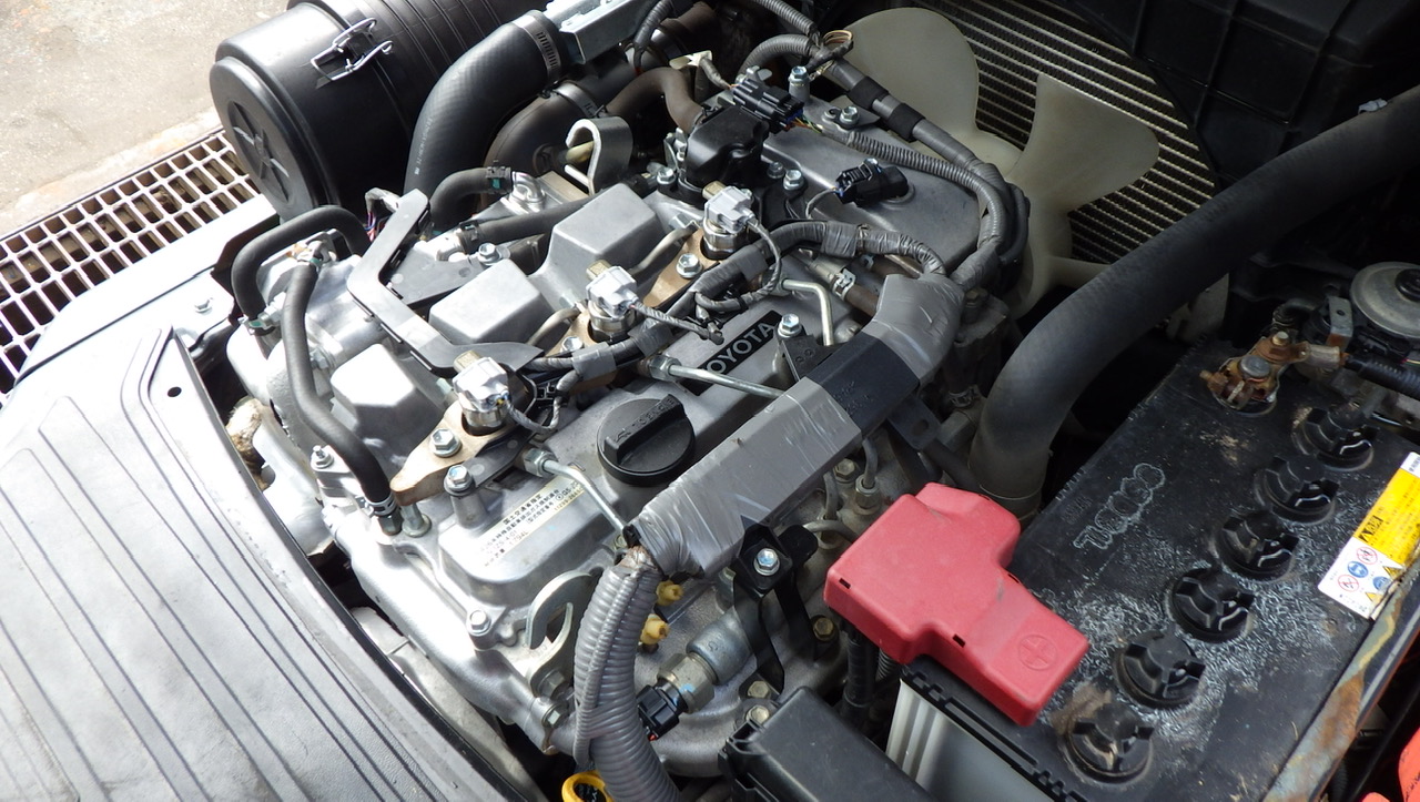 Động cơ Toyota 1ZS nguyên bản trên xe nâng dầu bãi Toyota 2.5 tấn