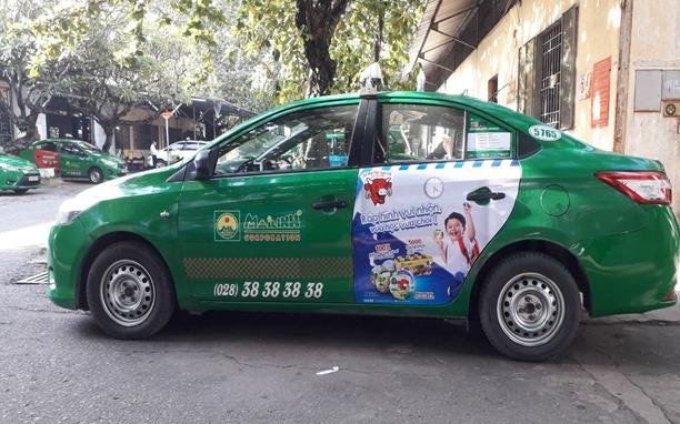 Dán decal xe Taxi