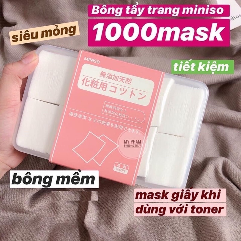 [FREE SHIP] Hộp Bông Tẩy Trang Cotton Dày Dai 180 -475-1000 miếng