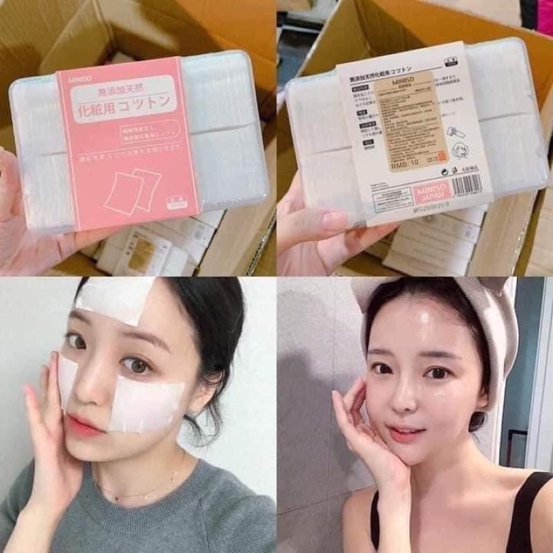 [FREE SHIP] Hộp Bông Tẩy Trang Cotton Dày Dai 180 -475-1000 miếng