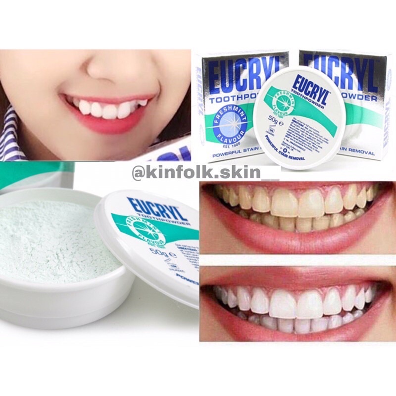 [FREE SHIP] COMBO Kem Và Bột Trắng Răng Eucryl Anh quốc