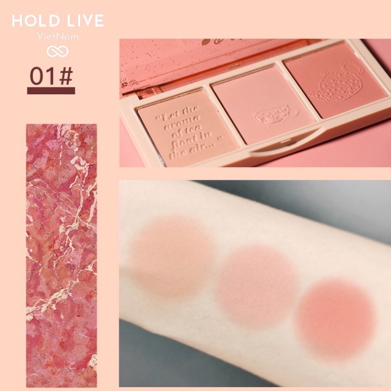[FREE SHIP] Phấn Má Hồng HOLD LIVE 3 Ô