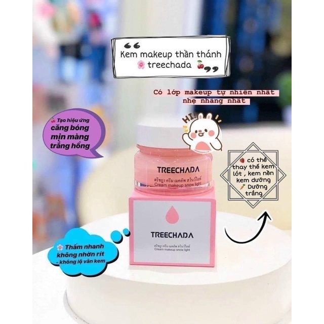 [HÀNG THÁI] KEM MAKEUP NÂNG TONE DƯỠNG DA + CHỐNG NẮNG TREECHADA