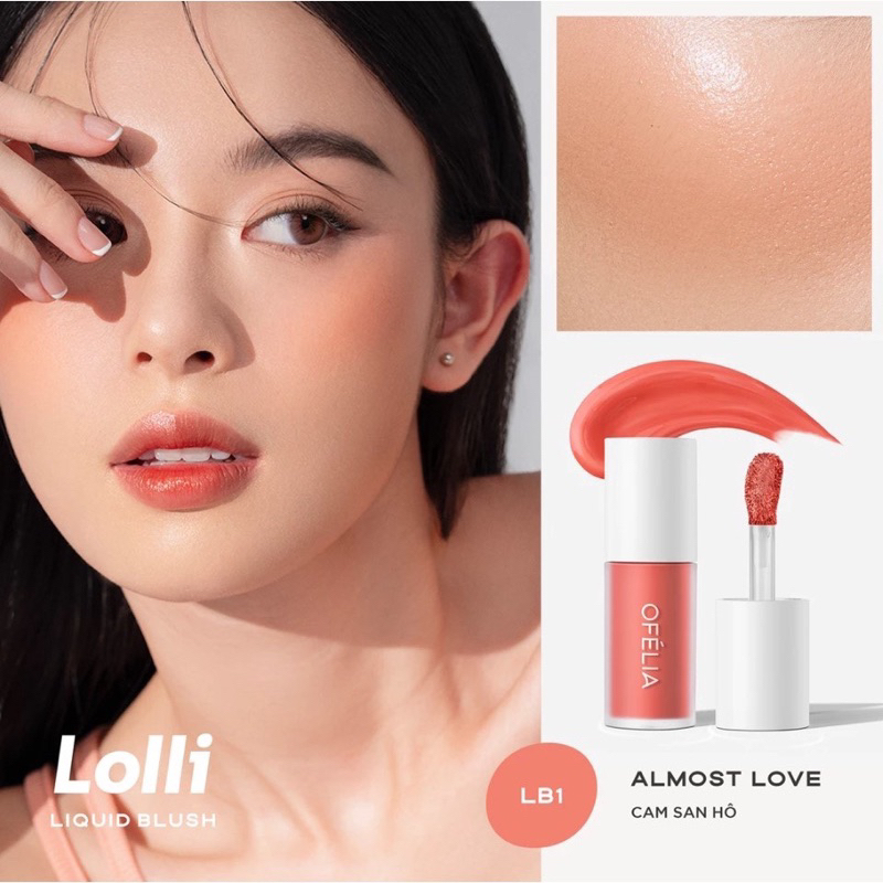 KEM MÁ HỒNG OFÉLIA LOLLI LIQUID BLUSH màu xinh Zulia Cosmetics