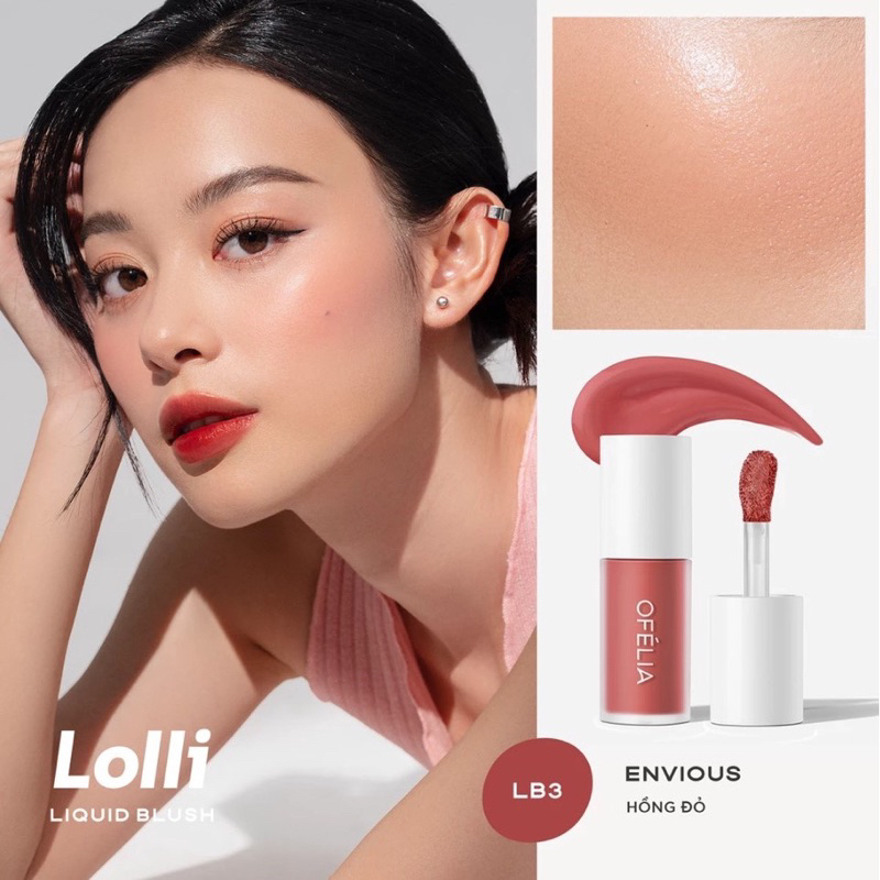 KEM MÁ HỒNG OFÉLIA LOLLI LIQUID BLUSH màu xinh Zulia Cosmetics