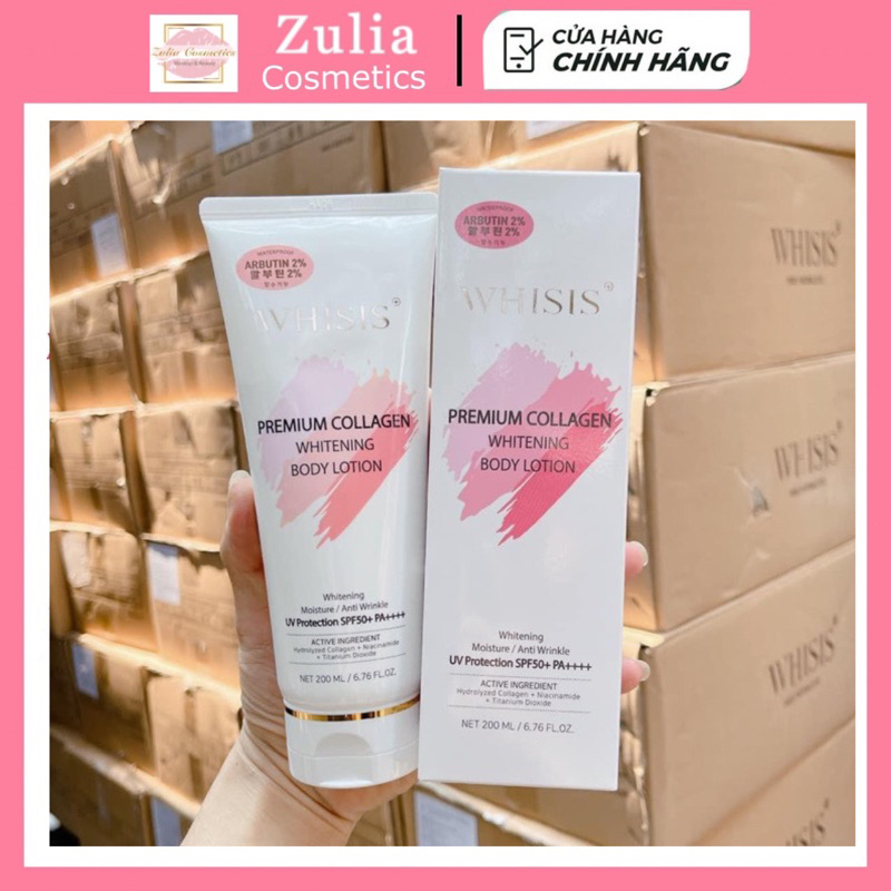 [HÀNG CTY] Kem Dưỡng Thể Chống Nắng Whisis Premium Body 200ml