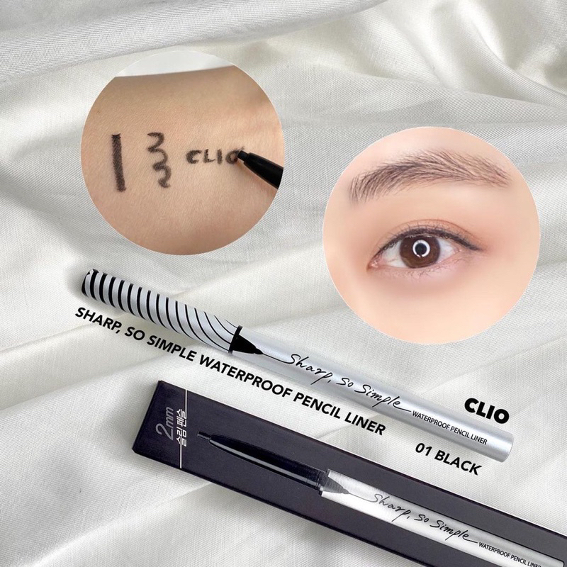 Chì Kẻ Mắt Clio Chống Nước Sharp So Simple Waterproof Pencil Liner (0.65ml)