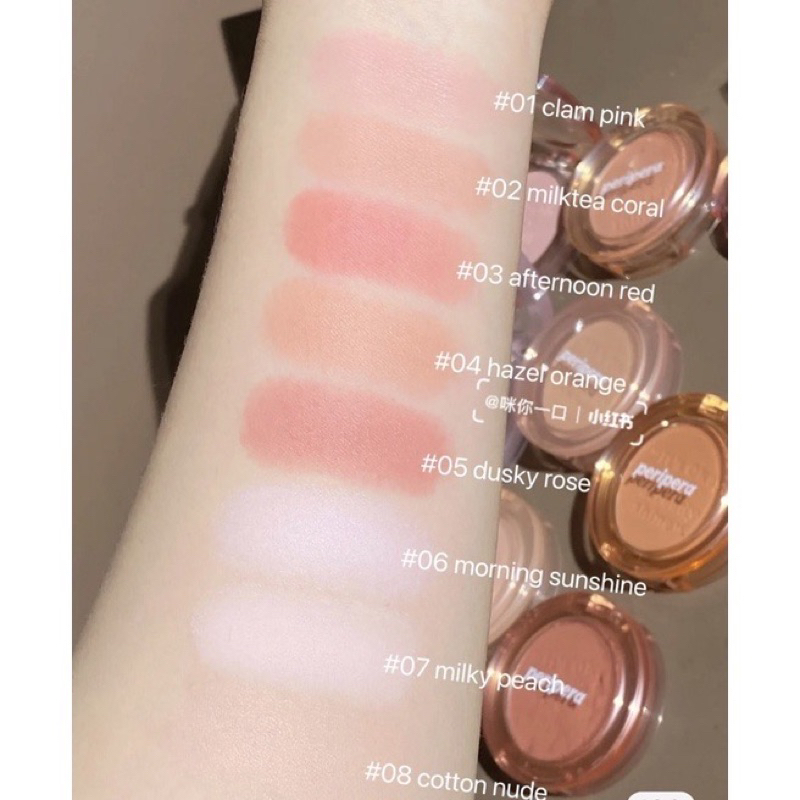 PHẤN MÁ HỒNG PERIPERA PURE BLUSHED SUNSHINE CHEEK TRANG ĐIỂM MAKEUP PERIPERA