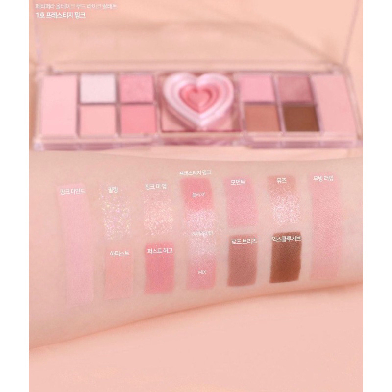Bảng Phấn Mắt,Má Hồng,Bắt Sáng Peripera 11 ô Peritage All Take Mood Like Pallette