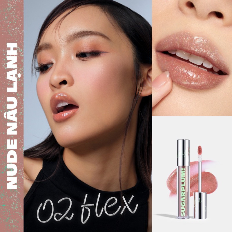 [THUẦN CHAY] Son Nhũ Bóng OFÉLIA SUGARPLUM MintyIce Sparkling Gloss (3.7g)