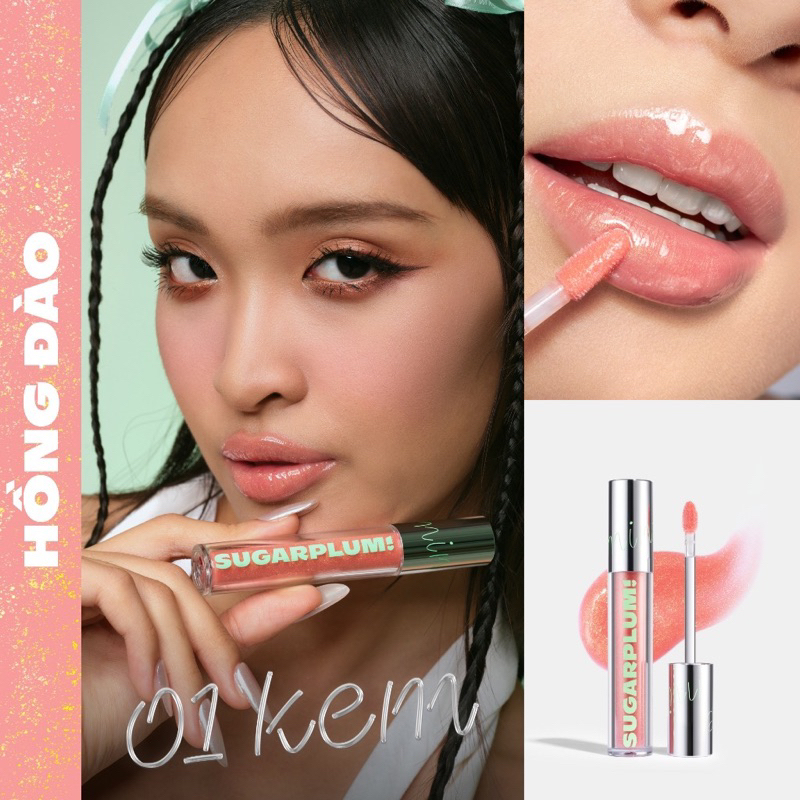 [THUẦN CHAY] Son Nhũ Bóng OFÉLIA SUGARPLUM MintyIce Sparkling Gloss (3.7g)