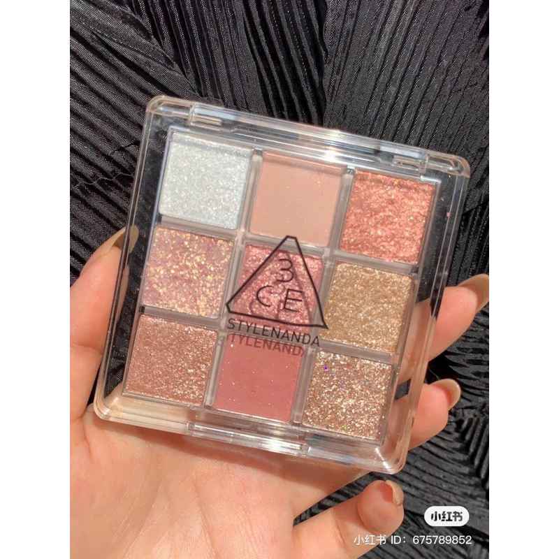 Bảng Phấn Mắt 3CE Multi Eye Color 9 Ô Nhũ Lấp Lánh Chính Hãng