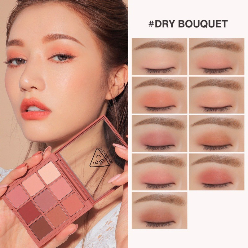 Bảng Phấn Mắt 3CE Multi Eye Color 9 Ô Nhũ Lấp Lánh Chính Hãng