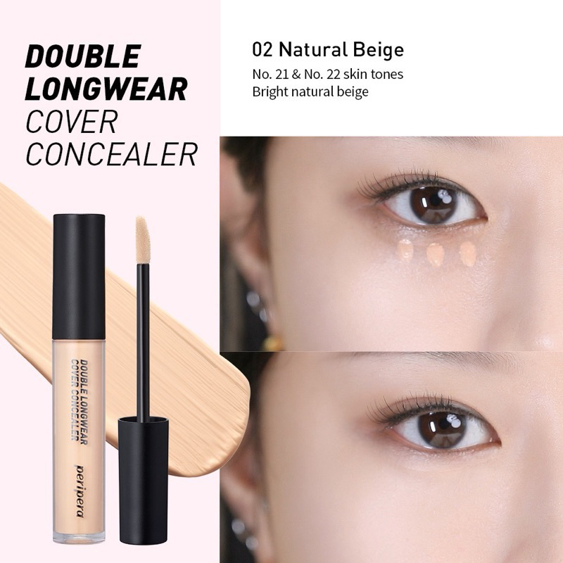 [Peripera] Kem Che khuyết điểm Peripera Double Longwear Cover Concealer (5.5g)
