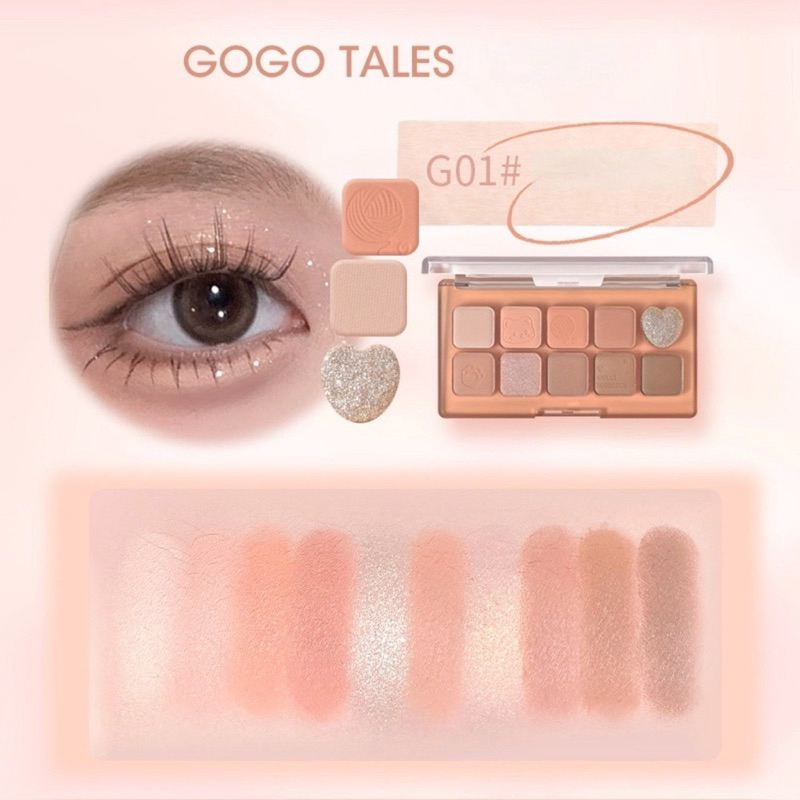 [GOGO TALES] Bảng Mắt 10 ô Gogotales Sweet Misty (GT643)