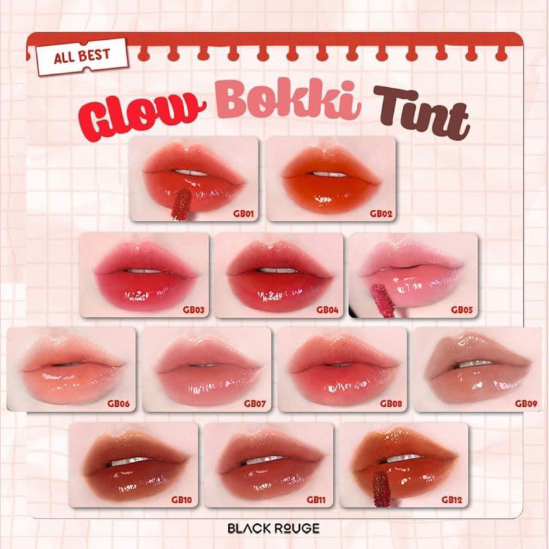 Son Tint Bóng Black Rouge Glow Bokki Tint Căng mọng môi
